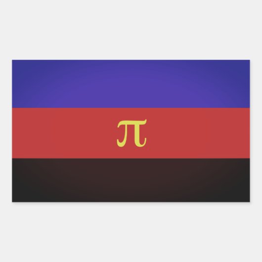 Sticker Rectangulaire Drapeau de la Fierté polyamérale (Devant)