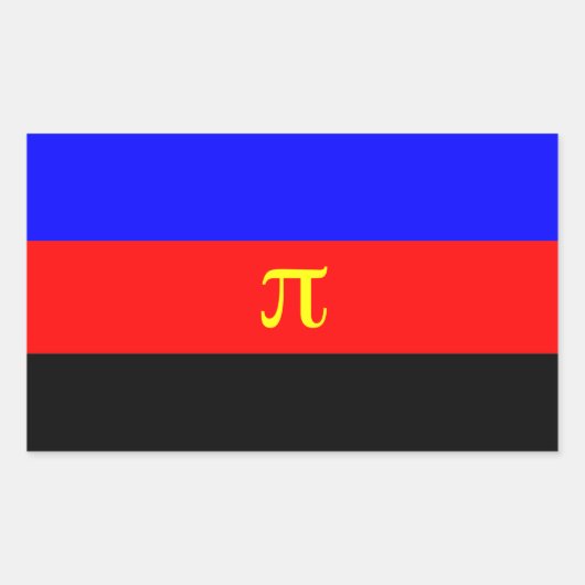 Sticker Rectangulaire Drapeau de la Fierté polyamérale (Devant)