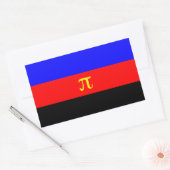 Sticker Rectangulaire Drapeau de la Fierté polyamérale (Enveloppe)
