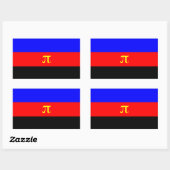 Sticker Rectangulaire Drapeau de la Fierté polyamérale (Feuille)