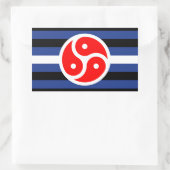 Sticker Rectangulaire Drapeau de la Fierté Pratique en Cuir (Sac)