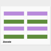 Sticker Rectangulaire Drapeau de la fierté queer (Feuille)