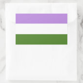 Sticker Rectangulaire Drapeau de la fierté queer (Sac)