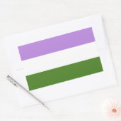 Sticker Rectangulaire Drapeau de la fierté queer (Enveloppe)