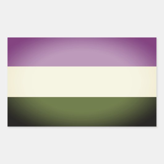 Sticker Rectangulaire Drapeau de la fierté queer (Devant)