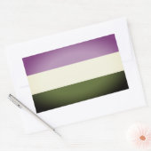 Sticker Rectangulaire Drapeau de la fierté queer (Enveloppe)