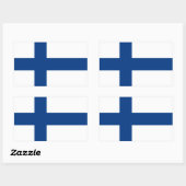 Sticker Rectangulaire Drapeau de la Finlande (Feuille)