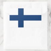Sticker Rectangulaire Drapeau de la Finlande (Sac)