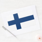 Sticker Rectangulaire Drapeau de la Finlande (Enveloppe)