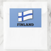 Sticker Rectangulaire Drapeau de la Finlande (Sac)
