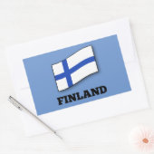 Sticker Rectangulaire Drapeau de la Finlande (Enveloppe)