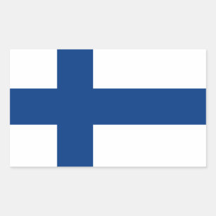 Sticker Rectangulaire Drapeau de la Finlande