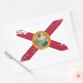 Sticker Rectangulaire Drapeau de la Floride Grunge (Enveloppe)