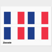 Sticker Rectangulaire Drapeau de la France (Feuille)