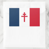 Sticker Rectangulaire Drapeau de la France libre (Sac)