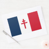 Sticker Rectangulaire Drapeau de la France libre (Enveloppe)
