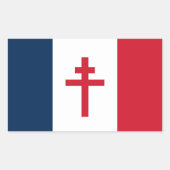 Sticker Rectangulaire Drapeau de la France libre (Devant)
