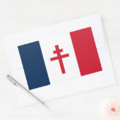 Sticker Rectangulaire Drapeau de la France libre (Enveloppe)