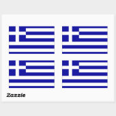 Sticker Rectangulaire Drapeau de la Grèce (Feuille)