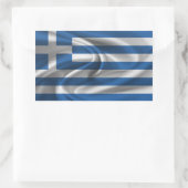 Sticker Rectangulaire Drapeau de la Grèce (Sac)