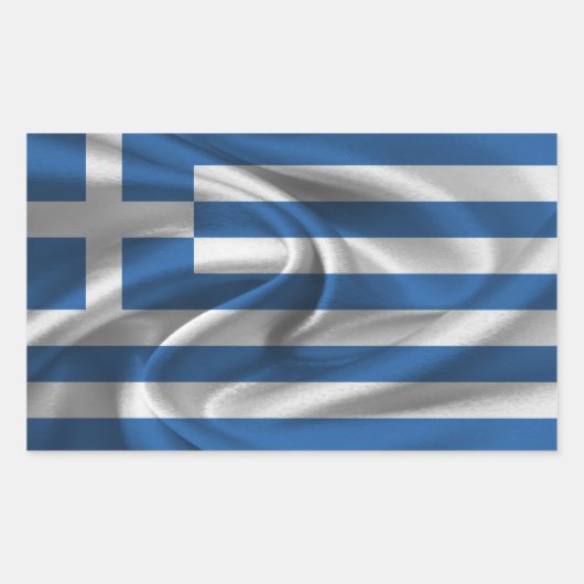 Sticker Rectangulaire Drapeau de la Grèce (Devant)
