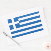 Sticker Rectangulaire Drapeau de la Grèce (Enveloppe)
