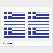 Sticker Rectangulaire Drapeau de la Grèce (Feuille)
