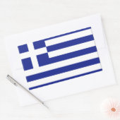 Sticker Rectangulaire Drapeau de la Grèce (Enveloppe)
