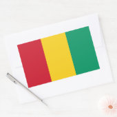 Sticker Rectangulaire Drapeau de la Guinée (Enveloppe)