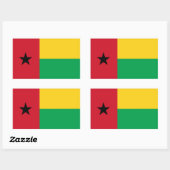 Sticker Rectangulaire Drapeau de la Guinée Bissau (Feuille)