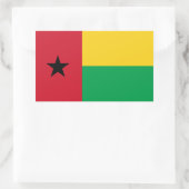 Sticker Rectangulaire Drapeau de la Guinée Bissau (Sac)