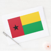 Sticker Rectangulaire Drapeau de la Guinée Bissau (Enveloppe)