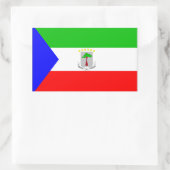 Sticker Rectangulaire Drapeau de la Guinée équatoriale (Sac)