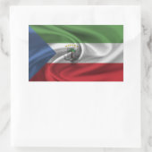 Sticker Rectangulaire Drapeau de la Guinée équatoriale (Sac)