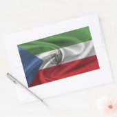 Sticker Rectangulaire Drapeau de la Guinée équatoriale (Enveloppe)