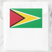 Sticker Rectangulaire Drapeau de la Guyane (Sac)