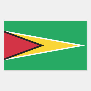 Sticker Rectangulaire Drapeau de la Guyane