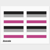 Sticker Rectangulaire Drapeau de la Gynephilia Pride (Feuille)