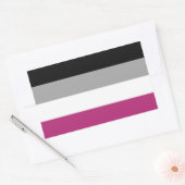 Sticker Rectangulaire Drapeau de la Gynephilia Pride (Enveloppe)