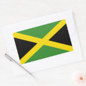 Sticker Rectangulaire Drapeau de la Jamaïque (Enveloppe)