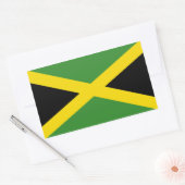 Sticker Rectangulaire Drapeau de la Jamaïque (Enveloppe)