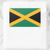 Sticker Rectangulaire Drapeau de la Jamaïque (Sac)