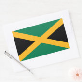 Sticker Rectangulaire Drapeau de la Jamaïque (Enveloppe)