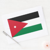 Sticker Rectangulaire Drapeau de la Jordanie (Enveloppe)