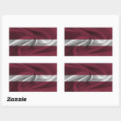 Sticker Rectangulaire Drapeau de la Lettonie (Feuille)