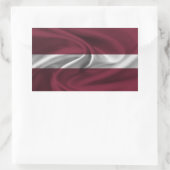 Sticker Rectangulaire Drapeau de la Lettonie (Sac)