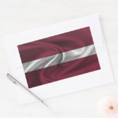 Sticker Rectangulaire Drapeau de la Lettonie (Enveloppe)