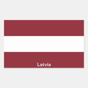 Sticker Rectangulaire Drapeau de la Lettonie