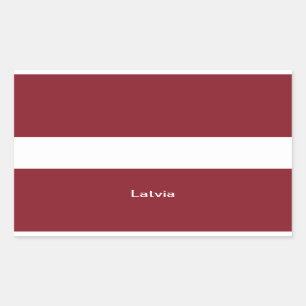 Sticker Rectangulaire Drapeau de la Lettonie