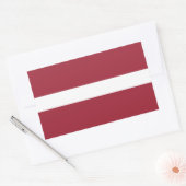 Sticker Rectangulaire Drapeau de la Lettonie (Enveloppe)